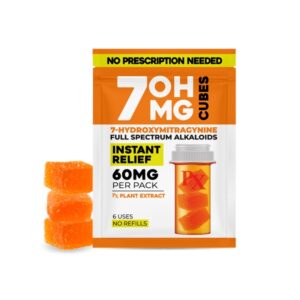 7-OHMG Gummy Cubes 60mg Per Pack