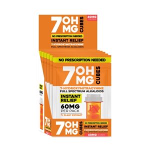 7-OHMG Gummy Cubes 60mg | 6-pack